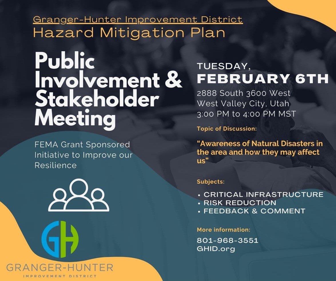 Fema Hazard Mitigation Plan Granger Hunter Improvement District Fema Hazard Mitigation Plan Granger Hunter Improvement District